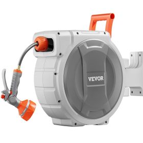 Retractable Garden Hose Reel 1/2 Inch x 84 ft Wall Mounted Garden Hose Reel