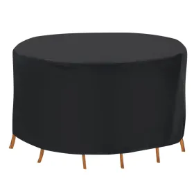Circular Table Cover UV Water Resistant Outdoor Furniture Protector For Small Round Table Chairs Set (Option: 6Seat)