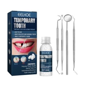 Denture Decorative Teether Set, Halloween Vampire Makeup Dress Up Fake Tooth Glue Teeth Props (Option: 1PC)