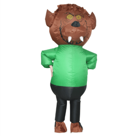 Inflatable Werewolf Costume Air Blow Up Jaws Jumpsuit Fancy Dress Funny Carcharias Suit For Cosplay Party--Only Supports Self-pickup. (Option: Werewolf)
